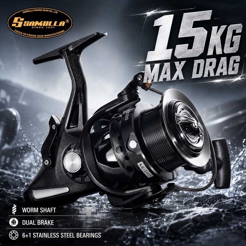 Mulinello da spinning SAMOLLA  - Outdoor Power Reel recensione e prezzo